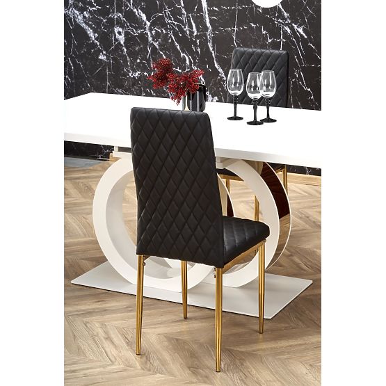 Extendable Table GALARDO, White/Gold (3p=1pc)