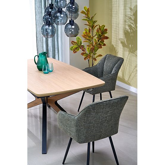 Extendable Table JAMES, Natural/Black (2p=1pc)