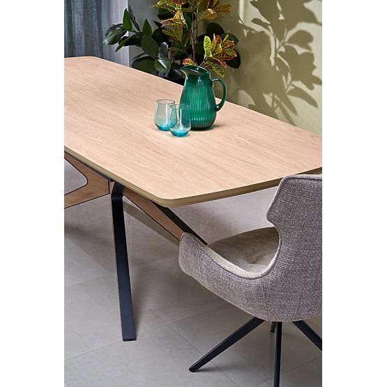 Extendable Table JAMES, Natural/Black (2p=1pc)