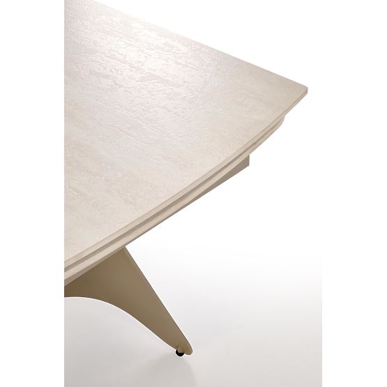 Extendable Table SALIX, Travertine / Cashmere (2p=1pc)