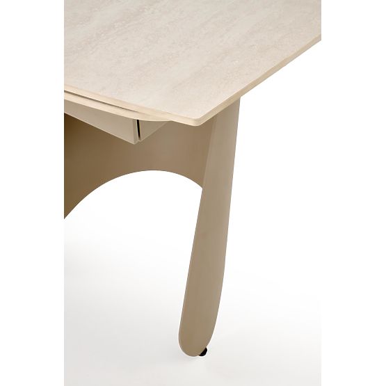 Extendable Table SALIX, Travertine / Cashmere (2p=1pc)