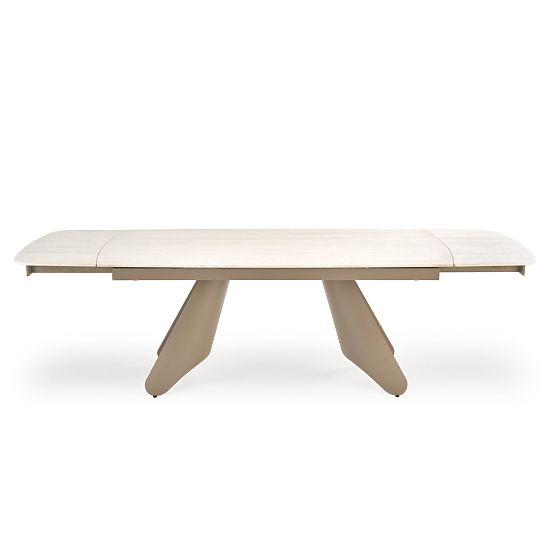 Extendable Table SALIX, Travertine / Cashmere (2p=1pc)