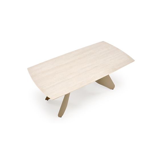 Extendable Table SALIX, Travertine / Cashmere (2p=1pc)