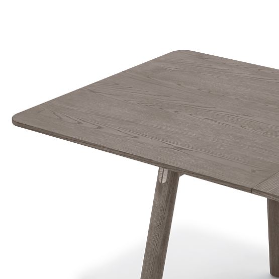 Extendable Table Selvoni 180-260 cm, Solid Oak Wood, Veneer, Espresso