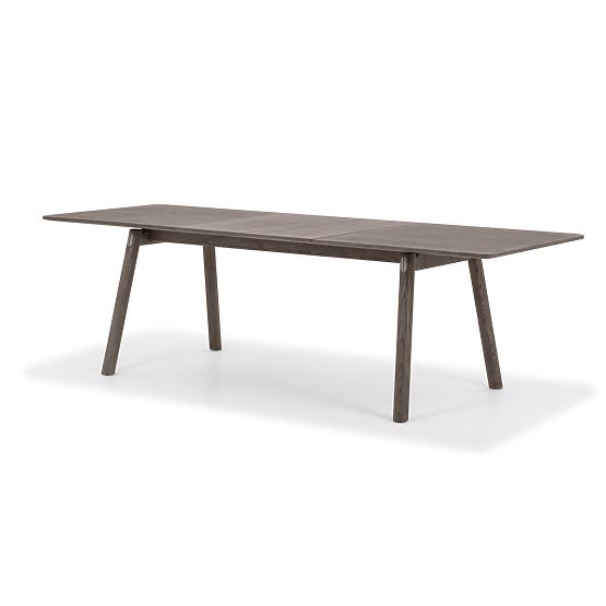 Extendable Table Selvoni 180-260 cm, Solid Oak Wood, Veneer, Espresso