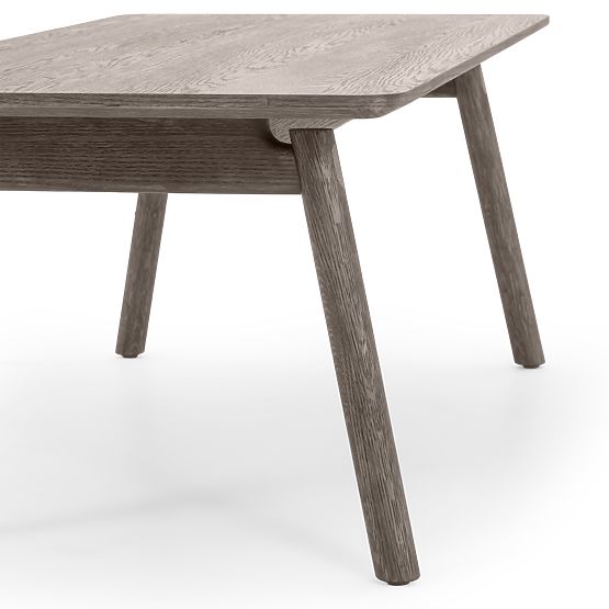 Extendable Table Selvoni 180-260 cm, Solid Oak Wood, Veneer, Espresso