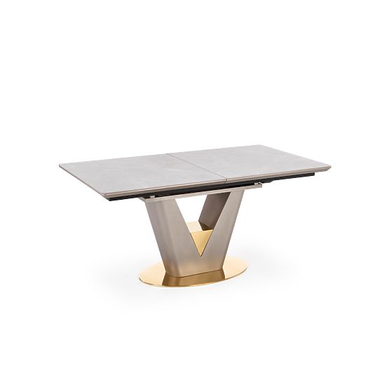 Extendable Table VALENTINO Light Grey/Gold (3p=1pc)