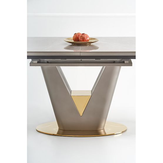 Extendable Table VALENTINO Light Grey/Gold (3p=1pc)