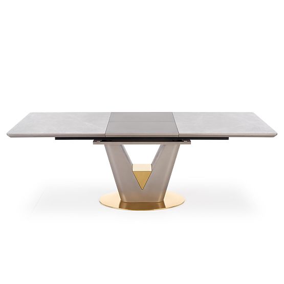 Extendable Table VALENTINO Light Grey/Gold (3p=1pc)