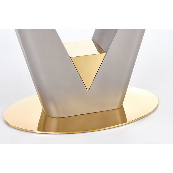 Extendable Table VALENTINO Light Grey/Gold (3p=1pc)