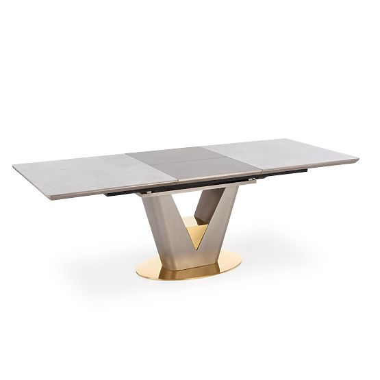 Extendable Table VALENTINO Light Grey/Gold (3p=1pc)