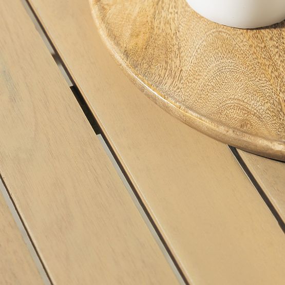 Fioli Round Garden Table 100 cm, Acacia Wood FSC, White