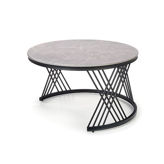 FLAMINGO Set of 2 Tables, Ash Marble/Black (2p=1pc)