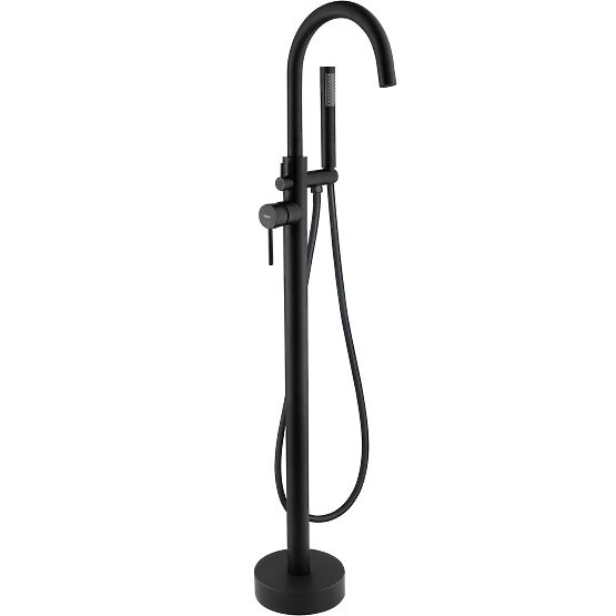 Floor-Mounted Bath Faucet Rea Lungo Black