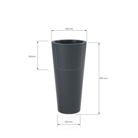 Flower pot HABANA Anthracite