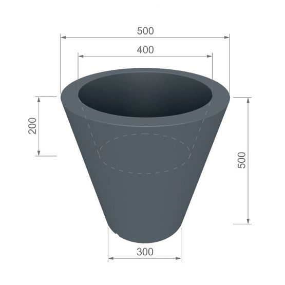 Flowerpot OVO - Anthracite