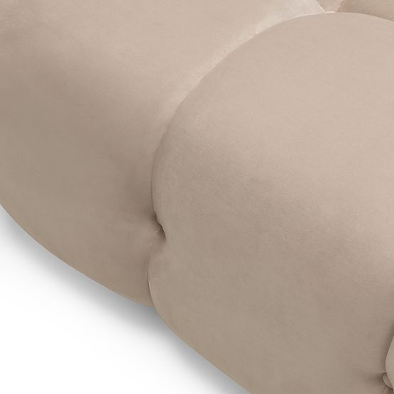 Fluf Big 2-Piece Modular Sofa, Light Beige, Velvet