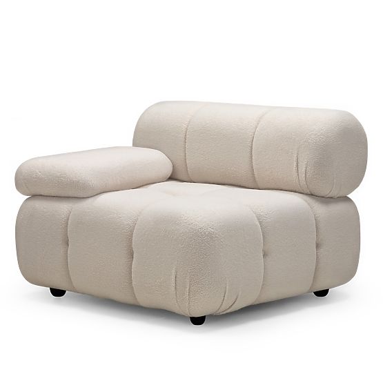 Fluf Big Left-Sided Module Light Beige, Boucle