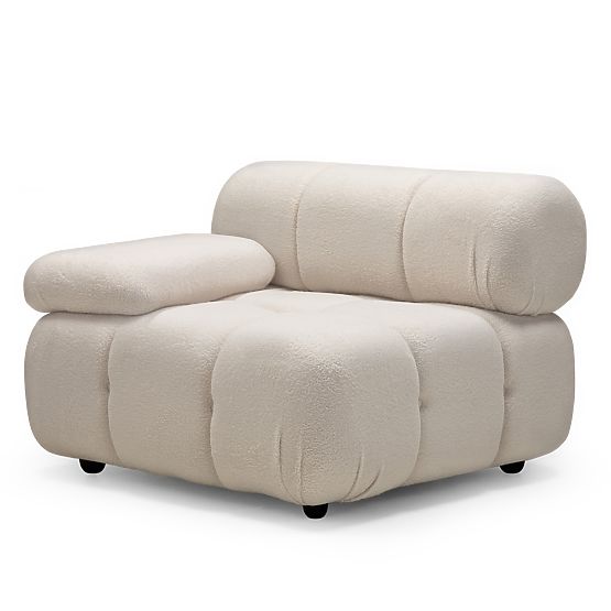 Fluf Big Left-Sided Module Light Beige, Boucle