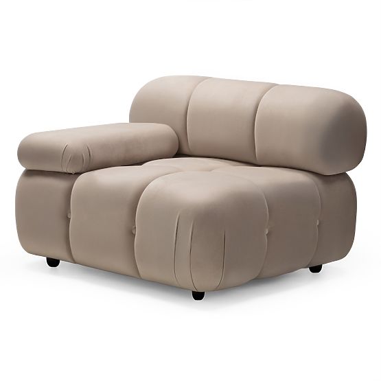 Fluf Big Left-Sided Module Light Beige, Velvet