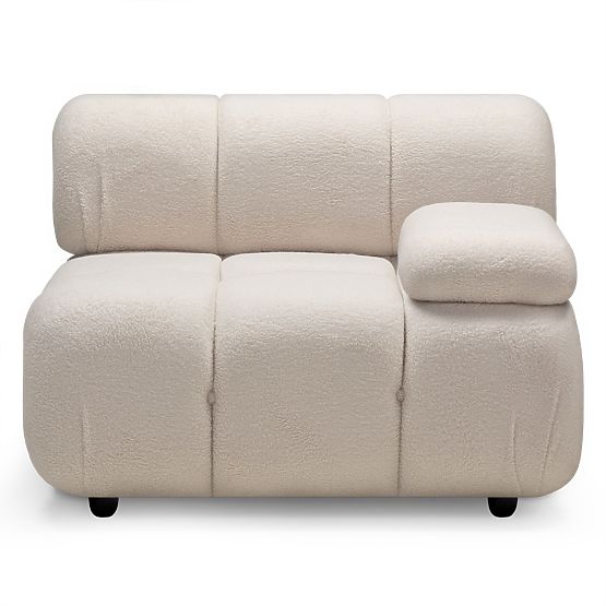 Fluf Big Right-Sided Module Light Beige, Boucle