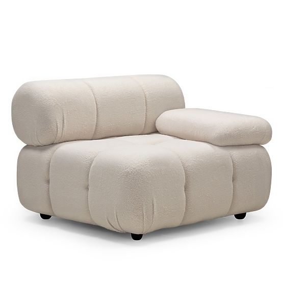 Fluf Big Right-Sided Module Light Beige, Boucle