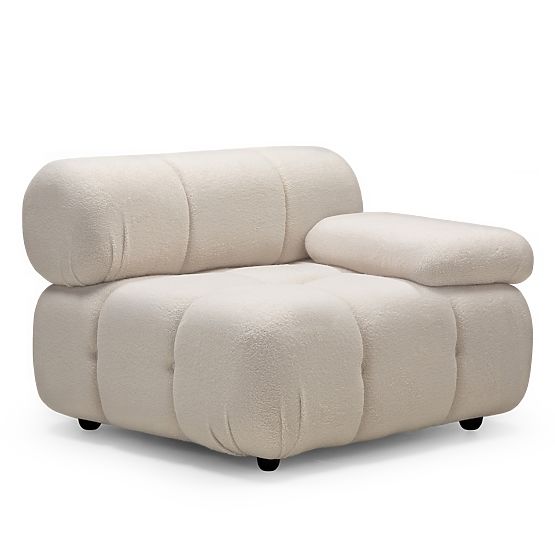 Fluf Big Right-Sided Module Light Beige, Boucle