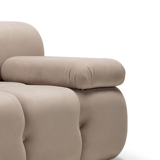 Fluf Big Right-Sided Module Light Beige, Velvet