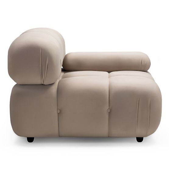 Fluf Big Right-Sided Module Light Beige, Velvet