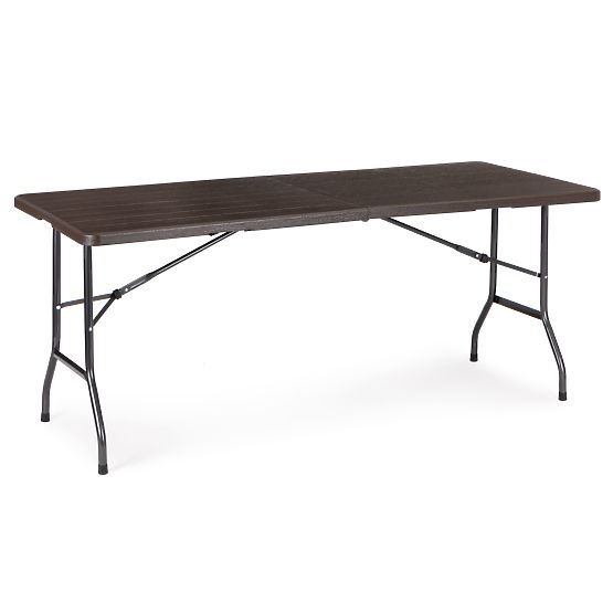 Folding Catering Banquet Garden Table 180 cm Brown ModernHome