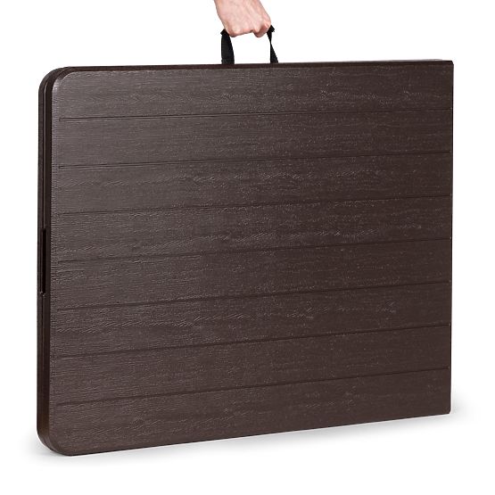 Folding Catering Banquet Garden Table 180 cm Brown ModernHome