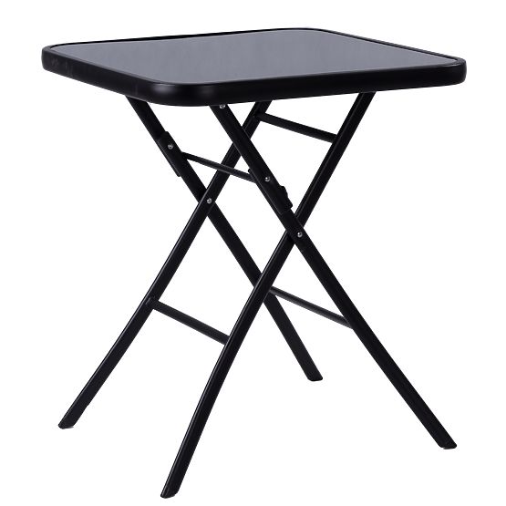 Folding Glass Garden Table for Terrace, Coffee