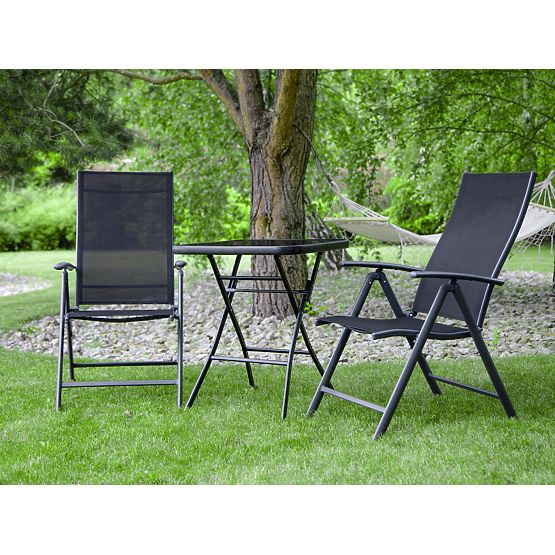 Folding Glass Garden Table for Terrace, Coffee