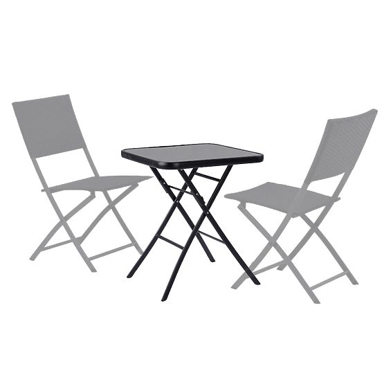 Folding Glass Garden Table for Terrace, Coffee