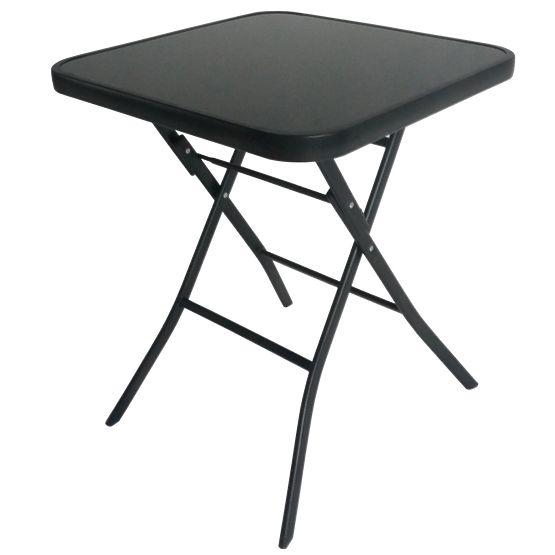 Folding Glass Garden Table for Terrace, Coffee