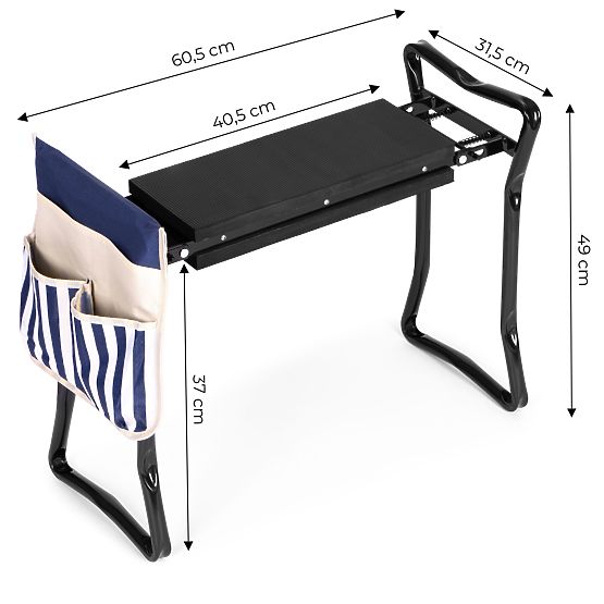 Folding Kneeler - Garden Stool 2-in-1 - Blue