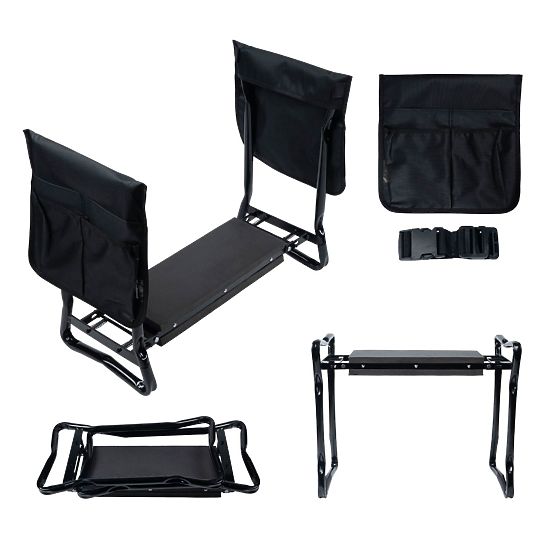 Folding Kneeling Stool for Gardening with Tool Belt and 2 Organizers