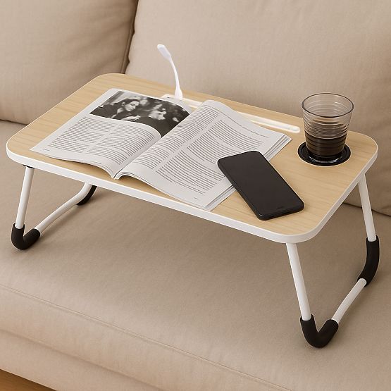Folding Laptop Stand 60x40 cm with Lamp and Fan ModernHome