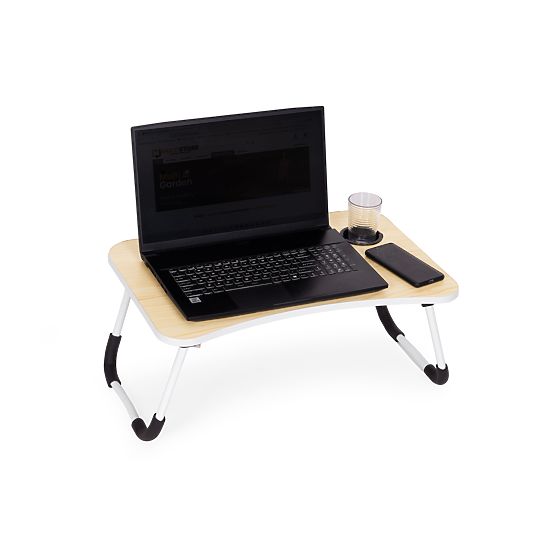 Folding Laptop Stand 60x40 cm with Lamp and Fan ModernHome