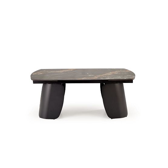 FORUM extendable table, black marble / black (3p=1pc)