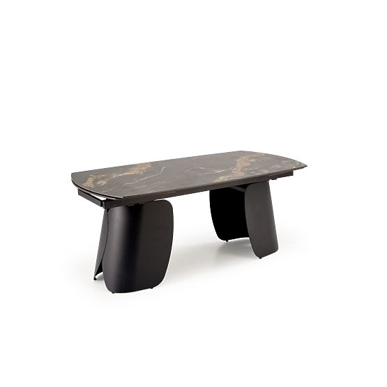 FORUM extendable table, black marble / black (3p=1pc)