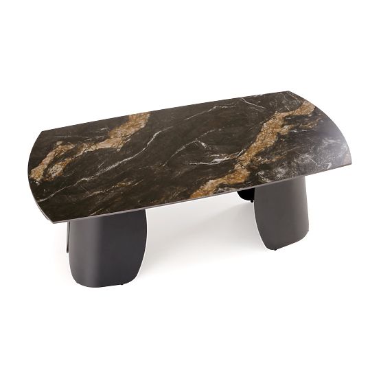 FORUM extendable table, black marble / black (3p=1pc)