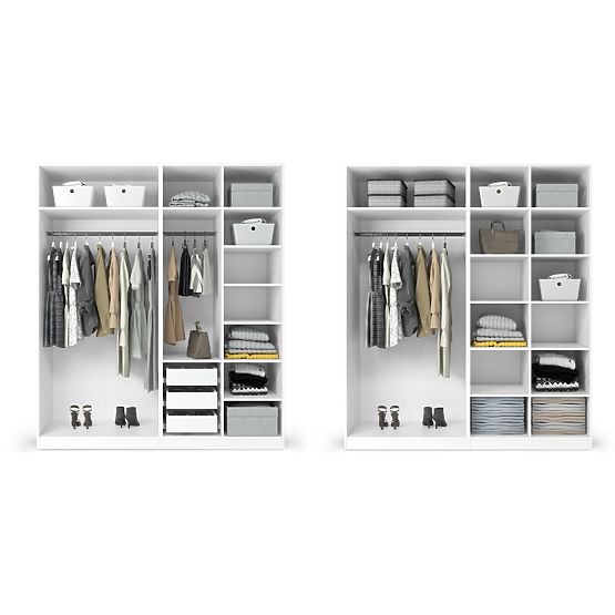 Four-Door Wardrobe Neroli, Arch/Mirror, White