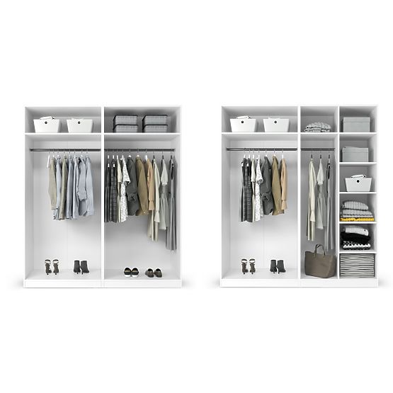Four-Door Wardrobe Neroli, Arch/Mirror, White