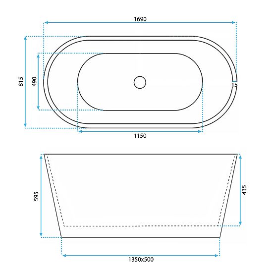 Freestanding Acrylic Bathtub GAJA 170