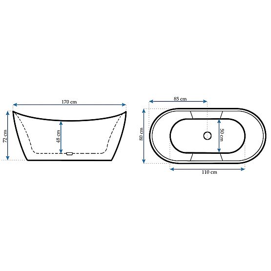 Freestanding Bathtub Rea Ferrano 170