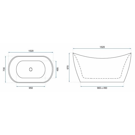 Freestanding Bathtub Rea KERRANO 150