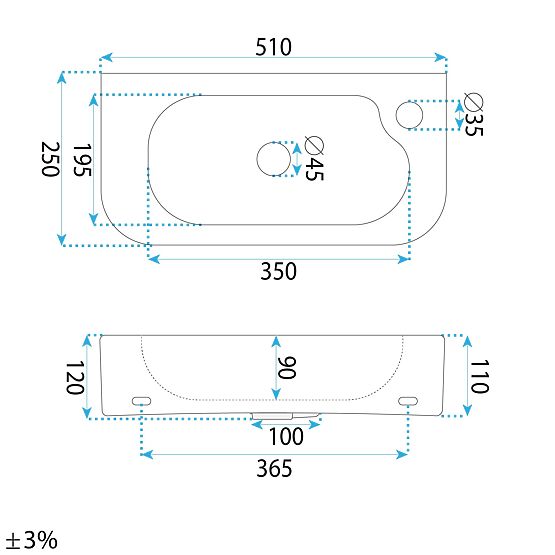 Furniture / Wall-Mounted Basin Rea Odetta