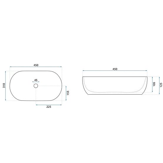Furniture Washbasin Rea Amelia 45