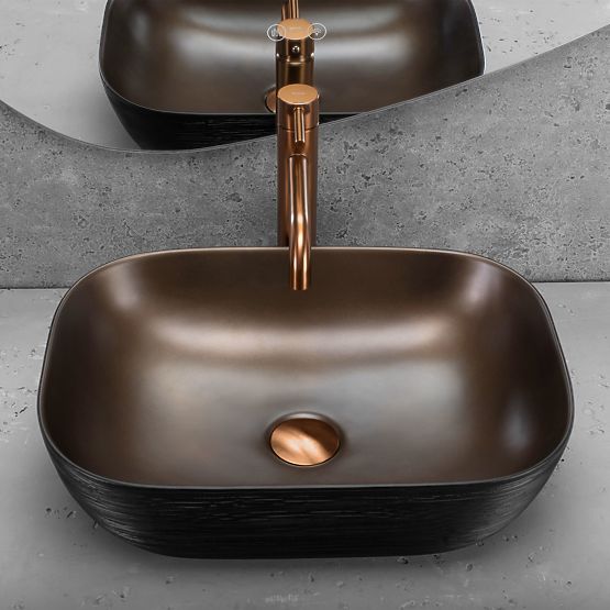 Furniture Washbasin Rea Belinda COPPER BRUSH / Black